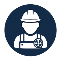 Expertise – HVAC worker icon showing All Comfort Air’s professional heating and cooling knowledge